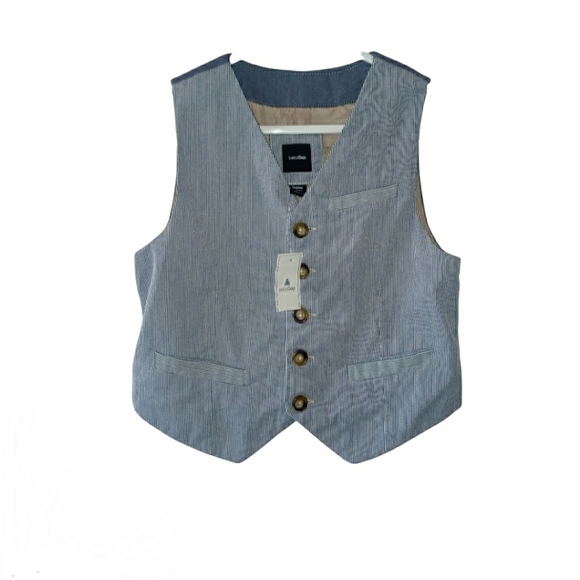 Baby Gap Blue Stripped Vest Size 4 - Picture 1 of 8